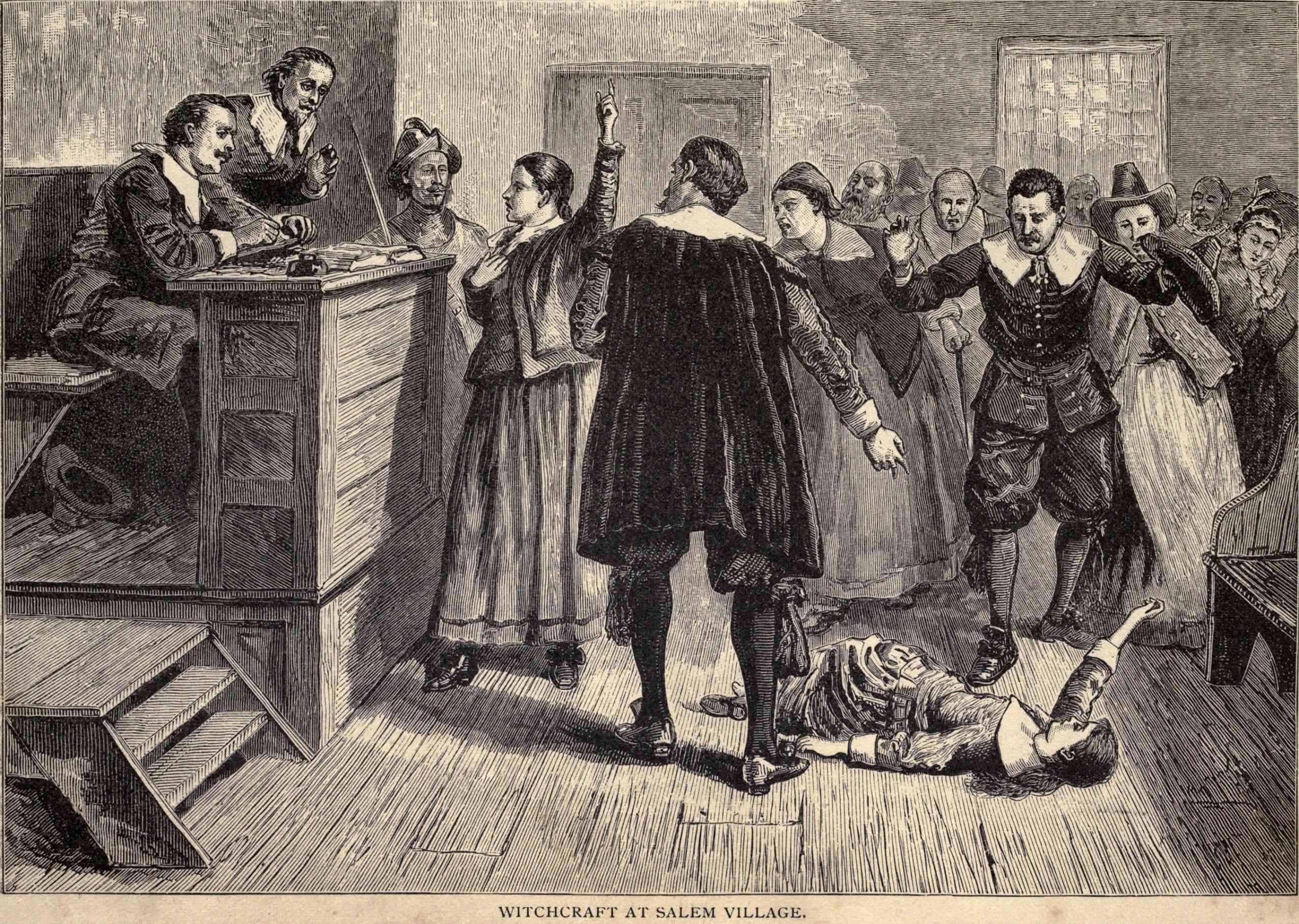 What caused the Salem witch trials?