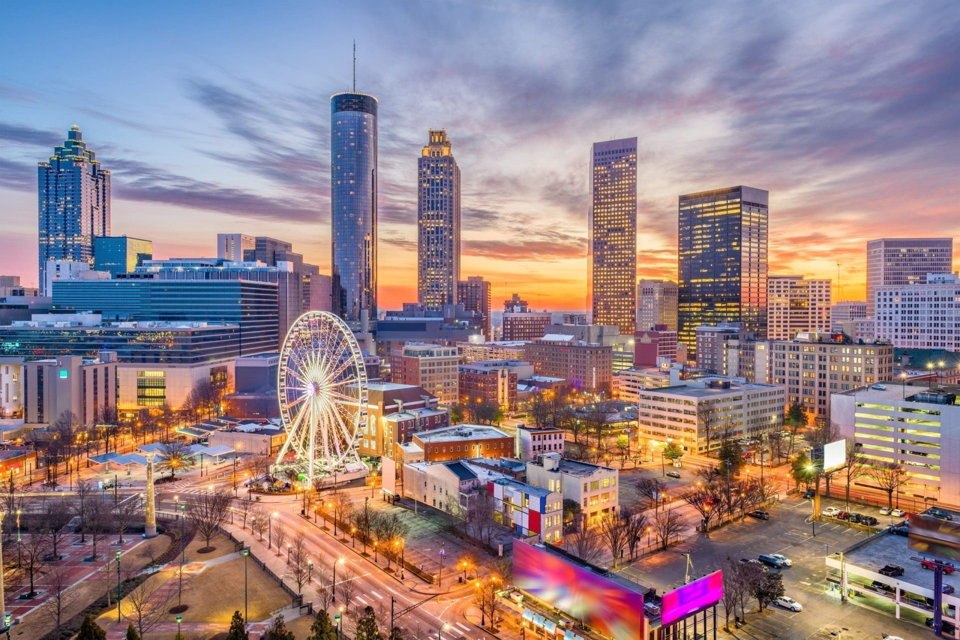 Atlanta Baseball Team All Time Legends Atlanta City Skyline 