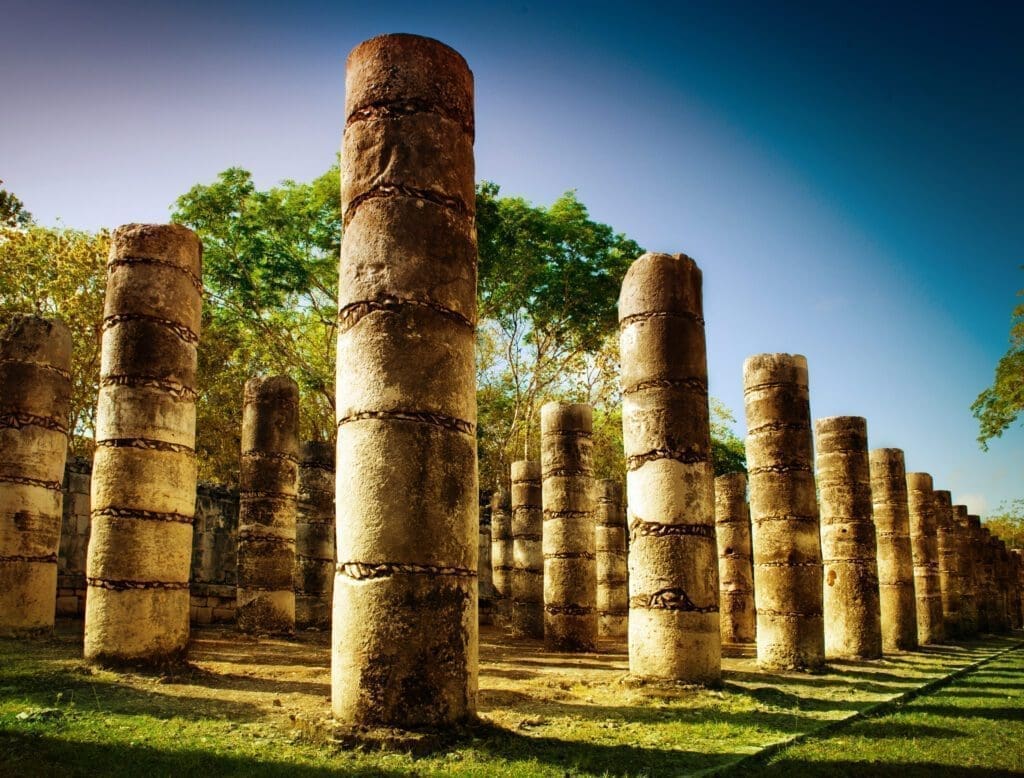  Chichen Itza - Columns in the Temple of a Thousand Warriors