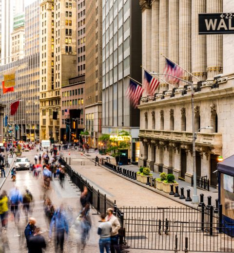 How many buildings are on Wall Street?